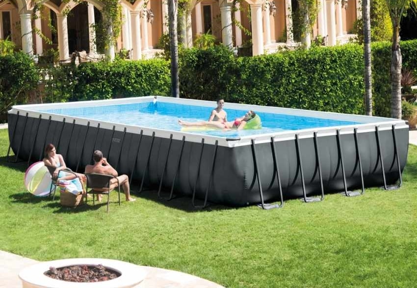 large rectangular inflatable pool
