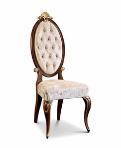 Art. 501s, Classic style chair, with Capitonn oval backrest