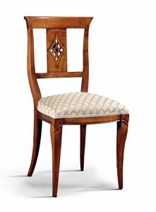 Art. 543s, Carved wooden chair, padded seat