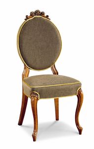 Art. 546s, Classic chair with padded and carved oval backrest