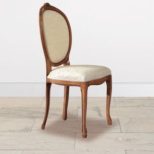 Oval chair ARMH185, Upholstered chair with oval backrest