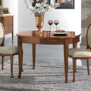 Style NOVITA-H590, Extendable oval table with opening in the centre