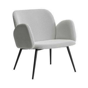 Takara LO M, Padded metal lounge armchair