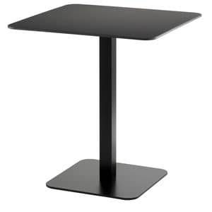Voil square h75, Table for bars, square top in HPL, square metal base