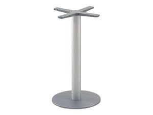 Round base cod. BRK, Shaft for metal table, for confectionery and ice cream parlors