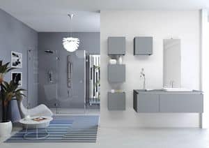 Plane 2D 02, Composition for bathroom, with wall units