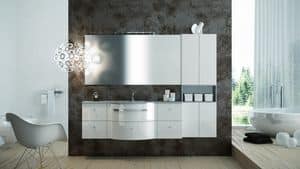Round AM 119, Furniture with glossy finishing, ideal for modern bathrooms