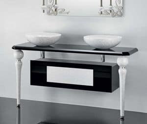 DECO FURNITURE, Furniture for bathroom with legs in ceramic