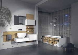 Domino 12, Bathroom furniture, customizable, various finishes