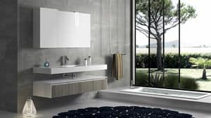 Torana TR 007, Bathroom composition with frontal tranche finishing