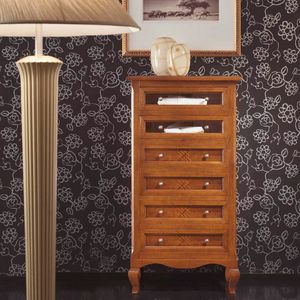 Corinto CORINH030, Inlaid tallboy with 6 drawers