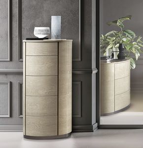 Round tall chest of drawers, Rounded tallboy