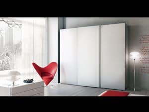Wardrobe Zen 01, Wardrobe with sliding doors, for hotels and offices