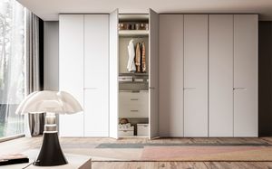 OTTO, Wardrobe with white lacquered doors