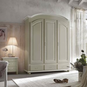 Tendenze TENDENZE3210-A, 3-door 2-drawer wardrobe, removable with shaped hat