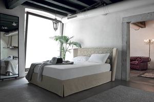 ARIA, Bed with large decorated headboard