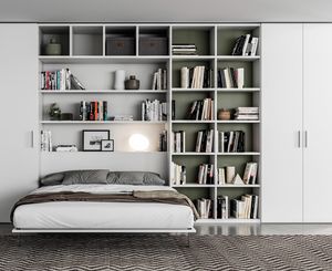 FILO, Space saving wardrobe with double pull-out bed