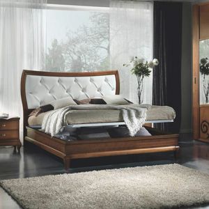 Mir MIRO4110CN160, Shaped bed with padded headboard and container