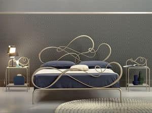 Blues double bed, Classic iron bed for Elegant bedroom