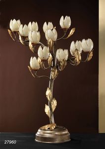 Art. 27960 Fior di Loto, Table lamp made in brass and blown glasses made in Murano