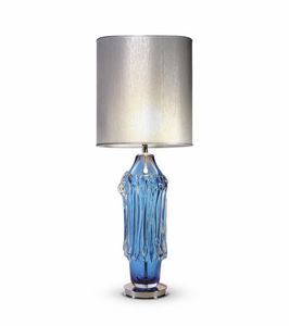 Art. LP 80042, Turquoise glass table lamp