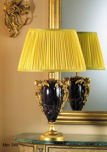 Art. MER 349, Table lamp in marble and brass