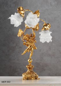 Art. MER 553, Table lamp with Murano glass roses