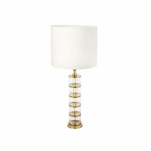 Cannet Art. BR_LT41, Elegant table lamp in glass and brass