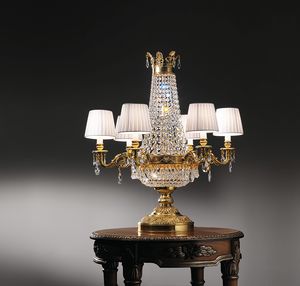 Isabel TL-06 PG, Elegant table lamp with Swarowski