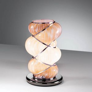 Orione Rt384-020, Table lamp in orange or pink glass