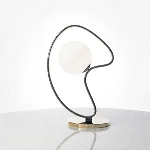 Strong TL-01 G+T, Table lamp with spherical white glass diffuser