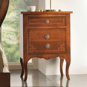 Anthea ANTIQUA457, Walnut bedside tables with fillets