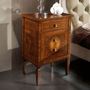 Anthea ANTIQUA587, Inlaid Maggiolini style bedside tables