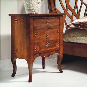 Anthea ANTIQUA589, Classic bedside tables with 3 drawers