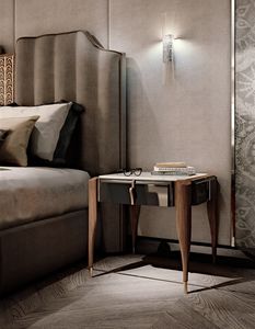 LEXINGTON AVENUE Bedside table, Luxury bedside table in Canaletto walnut