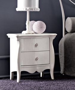 Sofia Art. 459, Bedside table with curved sides and fronts