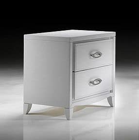ST 701 P, Contemporary bedside table with oval handles