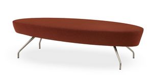 ELIPSE 2P, Modern bench with circular seat, for reception