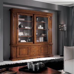 Foglia NOTGIO887, Bookcase with sliding glass doors