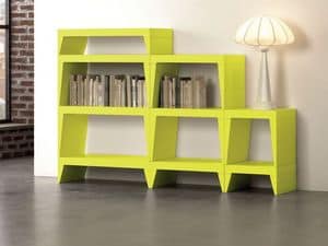 Herbert, Modular bookcase ideal for modern living rooms