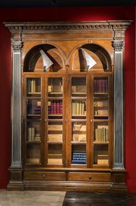 Montefioralle ME.0133, Revolving bookcase with hidden wine storage