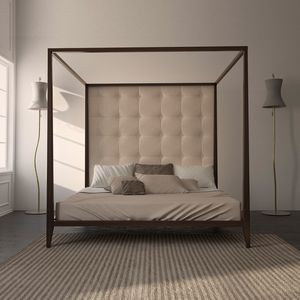 Bed MOR10B, Modern upholstered canopy bed