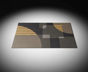 Illusion Black Art. ETA002, Geometric pattern carpet