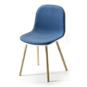 Mni 4WL, Chair in solid ash, available in various colors