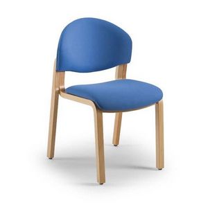 Soleil 68151, Upholstered chair with wooden structure, for waiting rooms