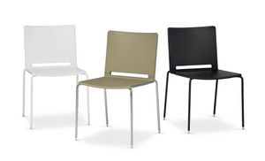 UF 170, Padded chair in metal and plastic, in different colors