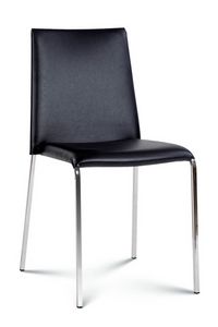 Arka soft, Modern chair with seat and back in eco-leather