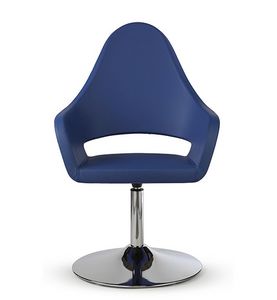 NUBIA 2301, Leather chair on chrome base