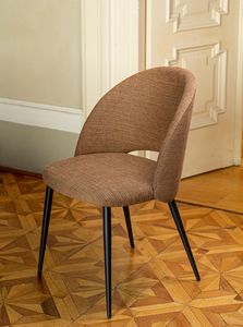Alba, Chair with sinuous and circular backrest