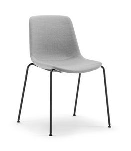 Java Soft 02 S, 4-legged metal chair, padded